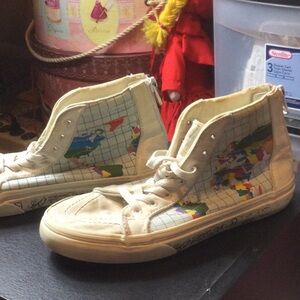 Vintage save our planet vans , big kids Sz 3